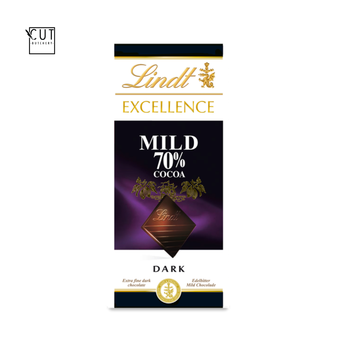 LINDT - CHOCOLATE BAR - 70% MILD (100G)